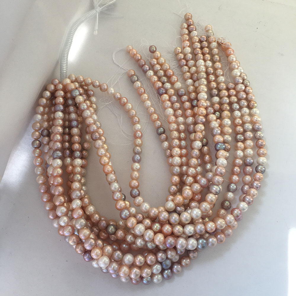 7.5-8.5mm AA Grade Good Quality Round Shape freshwater pearls in strand,Real Natural Pearl Wholesale freshwater Baroque pearl with factory direct prices.