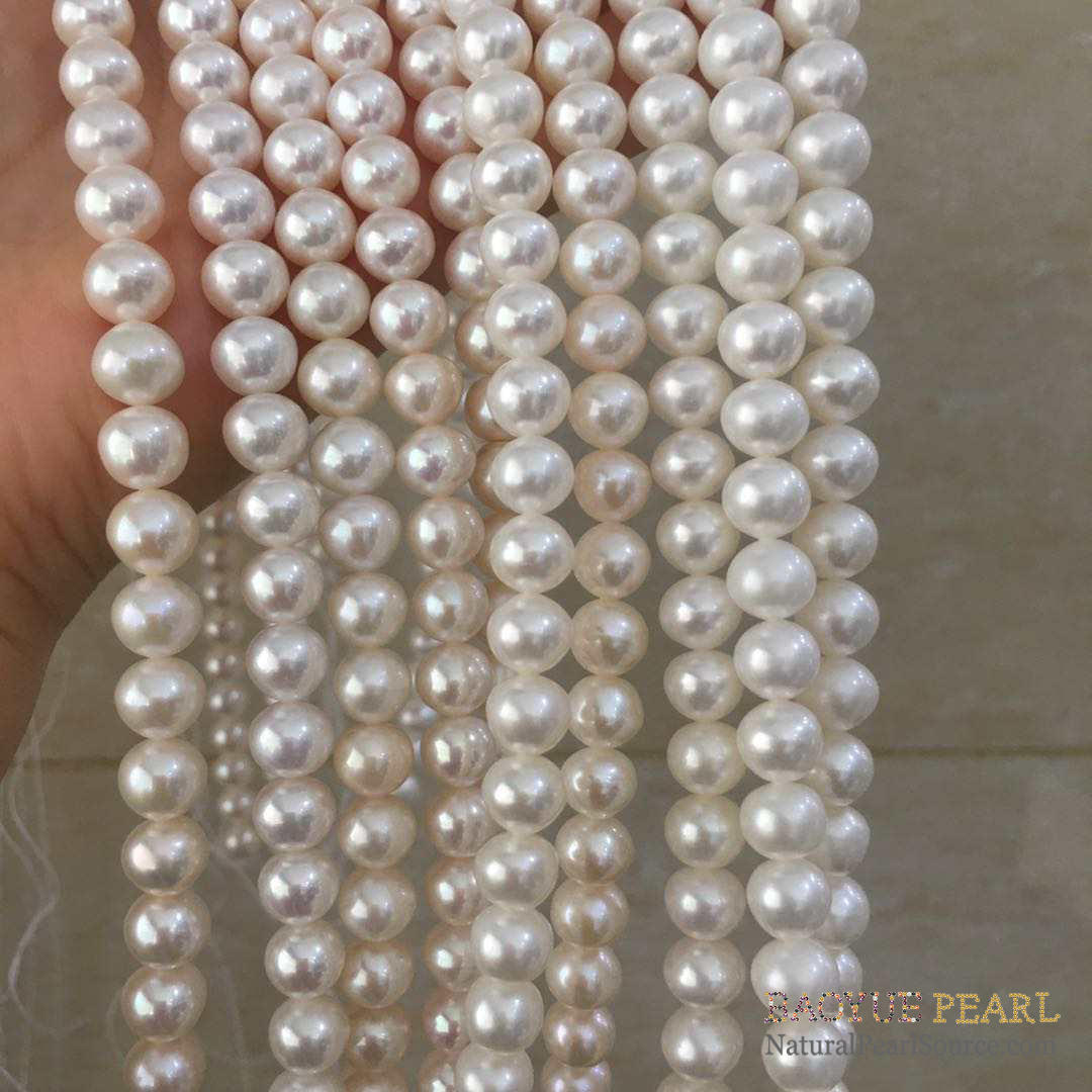 8-9mm AAA Grade High Quality Round Shape Natural pearls in strand, Natural pearl earrings material with wholesale prices.