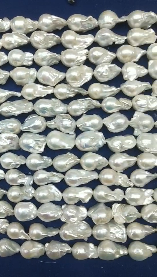 16 inch,20-28mm AAAA no flaw Baroque Pearl Source loose freshwater pearl in strand.nature white color no broken repaired