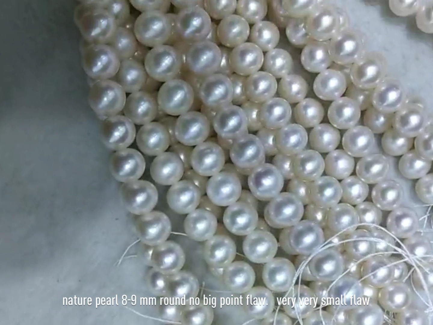 8-9 mm AA grade China Pearl Source near round shape natural freshwater pearl in strand loose pearl wholesale with farm direct prices