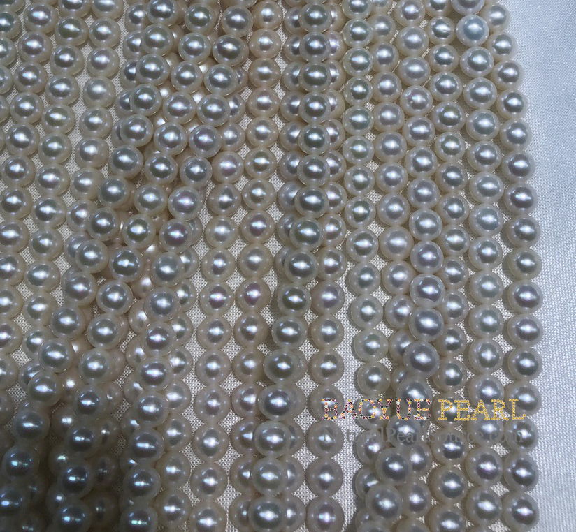 8-9 mm AAAA Pearl Source uk round shape nature white freshwater pearl in strand loose pearl wholesale price