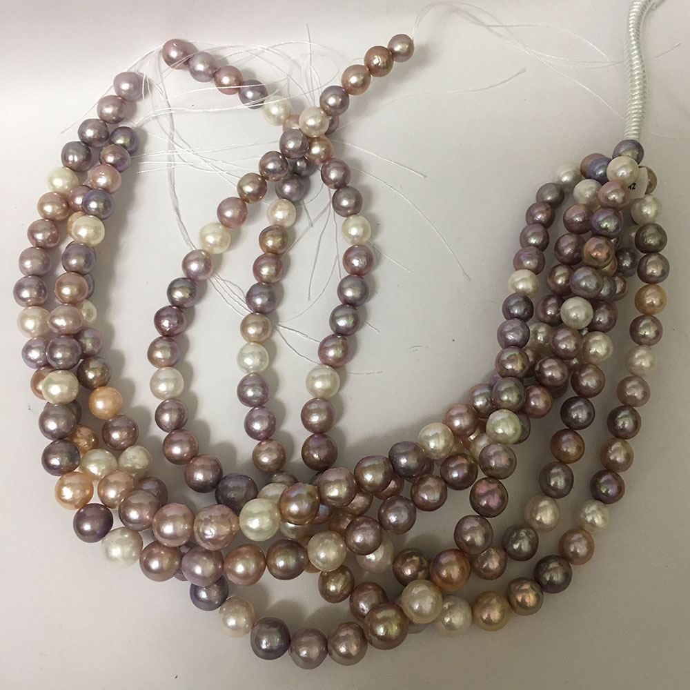 16 inch A 10.5-14 mm Pearls jewellery nature purple round loose wholesale freshwater pearl in strand