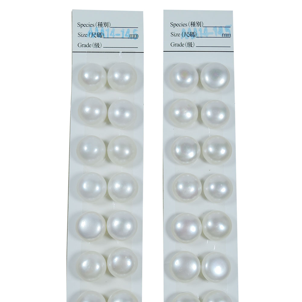15-17 mm AAA button loose Pure Pearls natural one hole half drilled freshwater loose pearls no holes