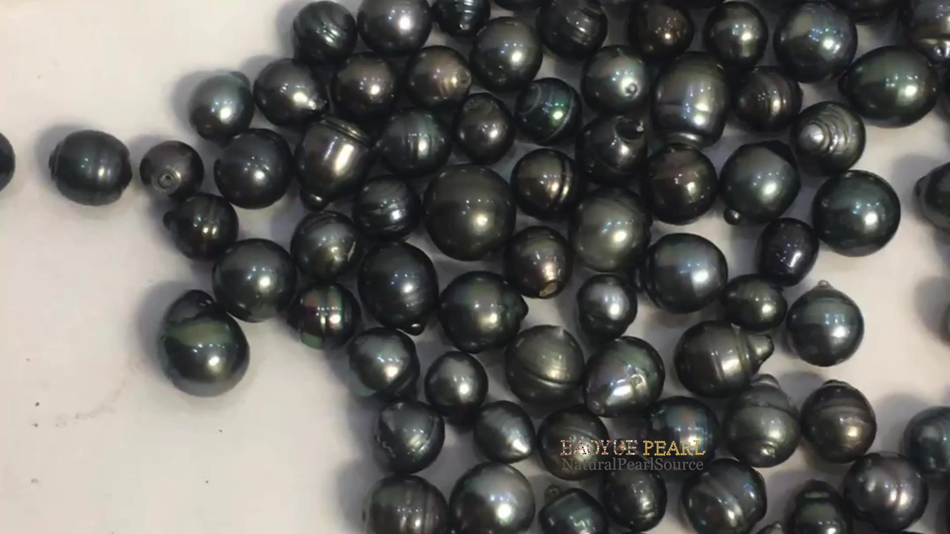 Pearls wholesale DIY BEADS,8-13 mm good luster A Tahitian pearl baroque nature loose tahitian pearl with half,OR no hole,black color