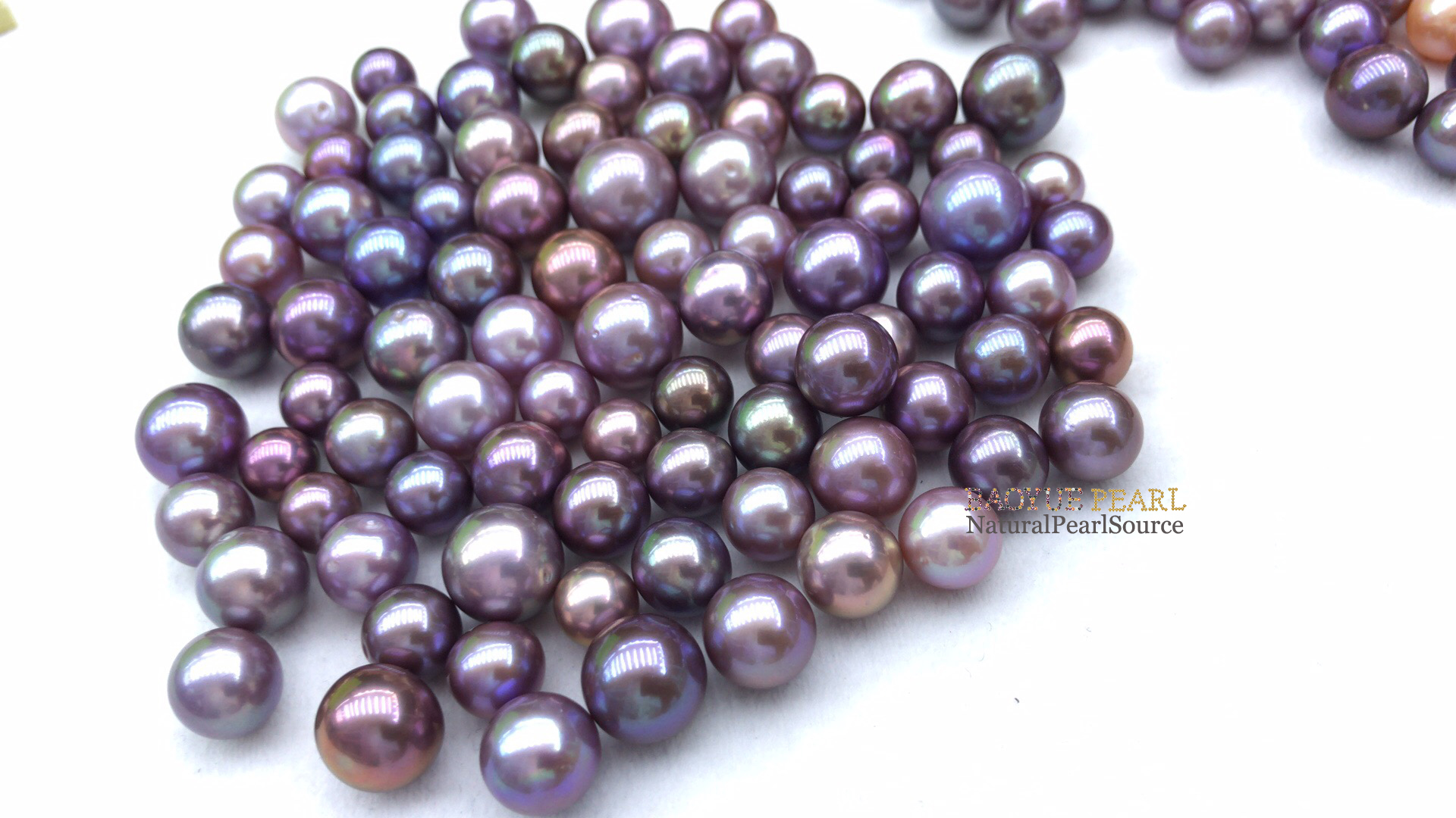 10-15 mm AA Violet Pearls Purple pearl near round nature loose freshwater pearl wholesale DIY BEADS,half,OR no hole