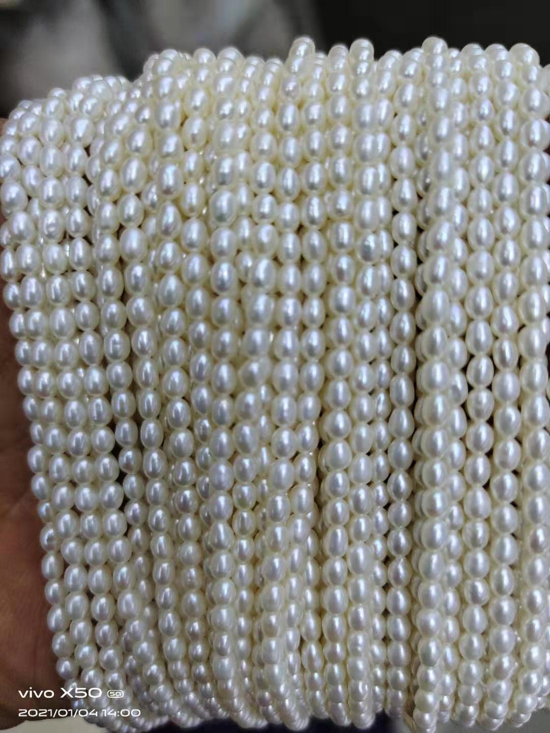 4-5 mm AAA rice shape Freshwater pearls earrings wholesale natural pearl wholesale freshwater loose pearl strand,mini freshwater pearls