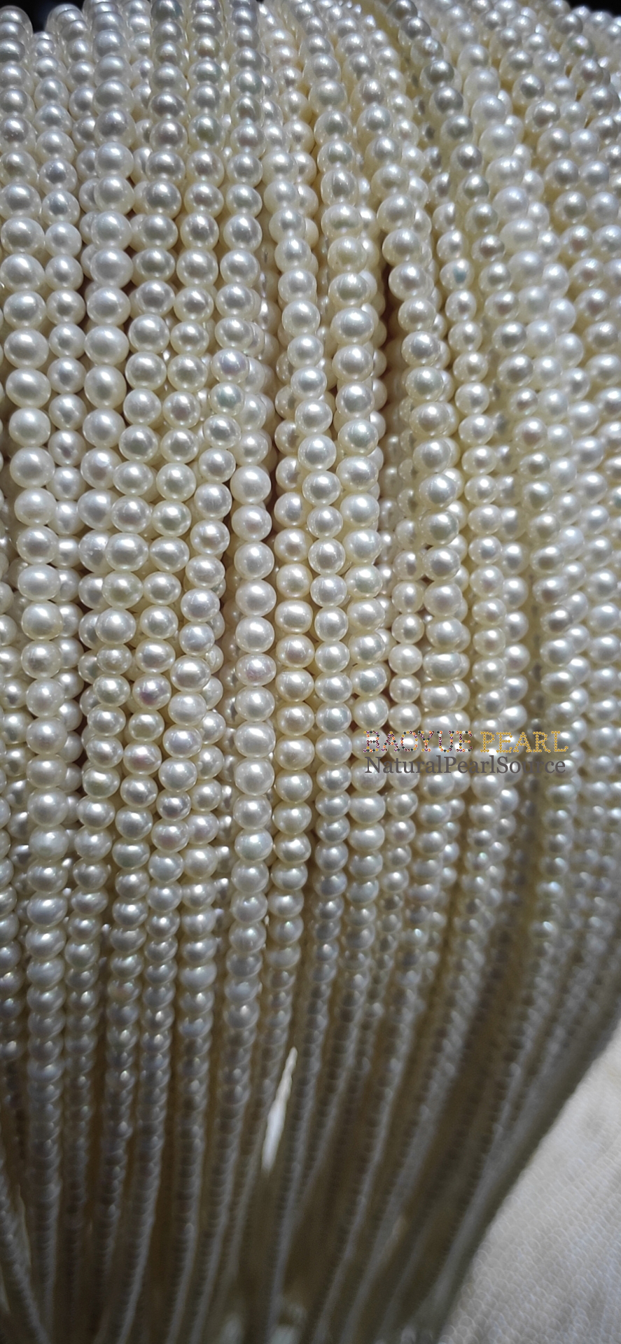 2-3 mm AAAA pearl wholesale freshwater high quality perfect round loose pearl in strand