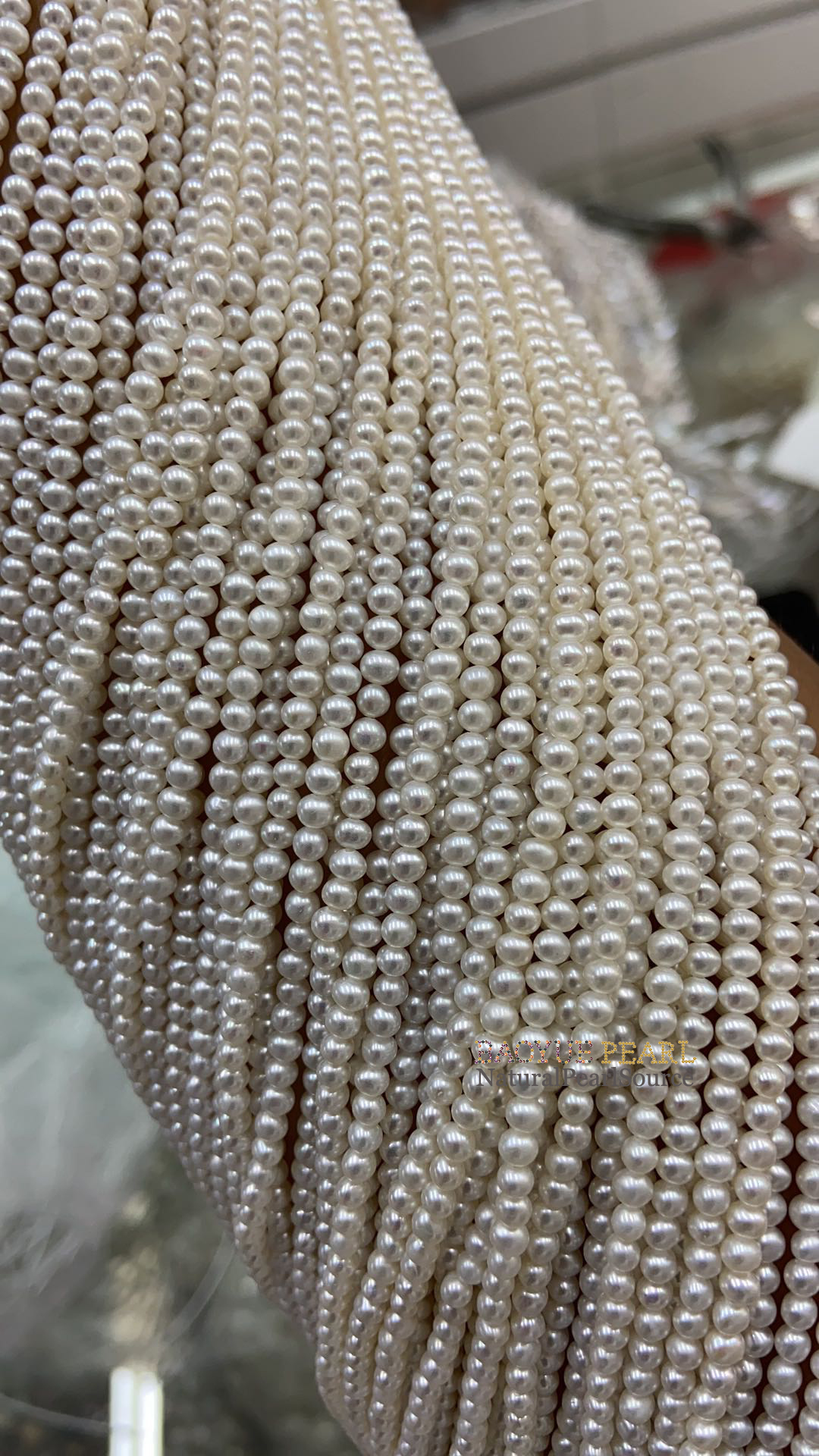 2-3 mm AAAA pearl wholesale freshwater high quality perfect round loose pearl in strand