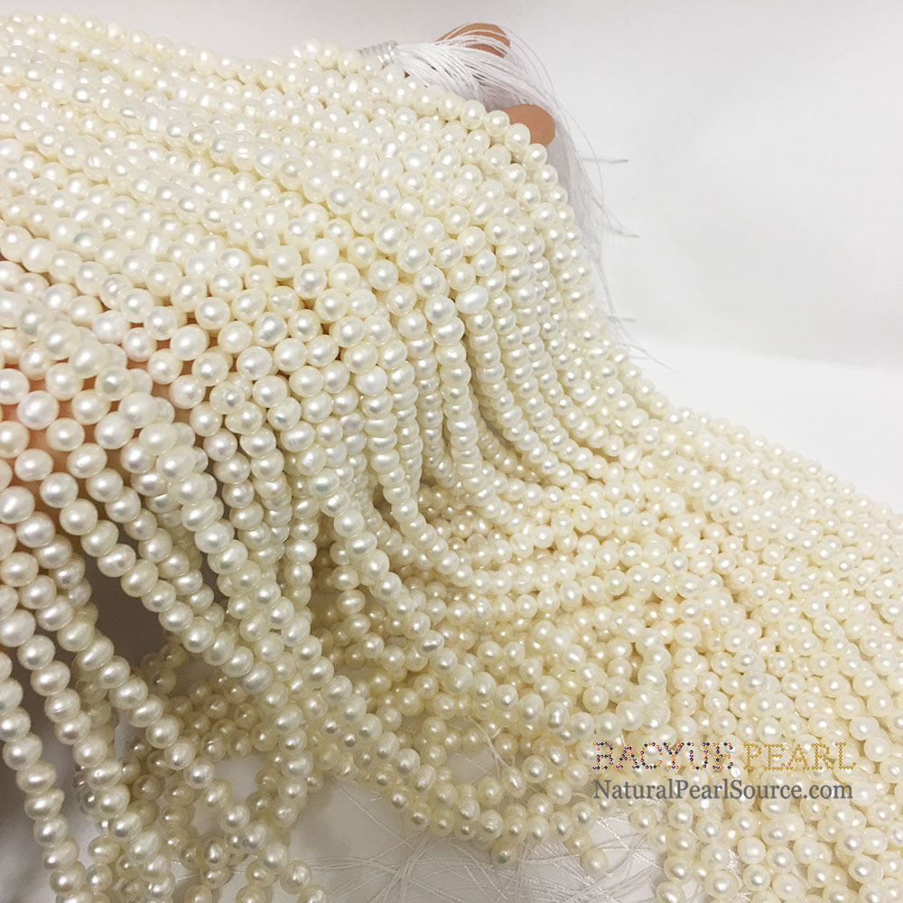 5-6 mm natural pearl loose wholesale nature freshwater pearl in strand for jewellery making pearl string wholesale