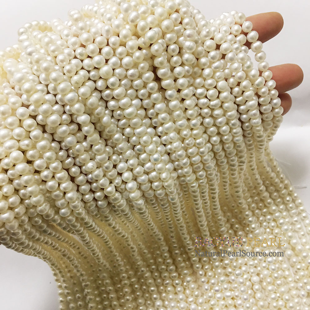 5-6 mm natural pearl loose wholesale nature freshwater pearl in strand for jewellery making pearl string wholesale