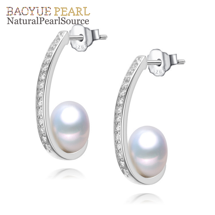 8 mm South Sea Pearls earrings wholesale freshwater pearl earrings wholesale Freshwater Pearl Earrings real manufacturer