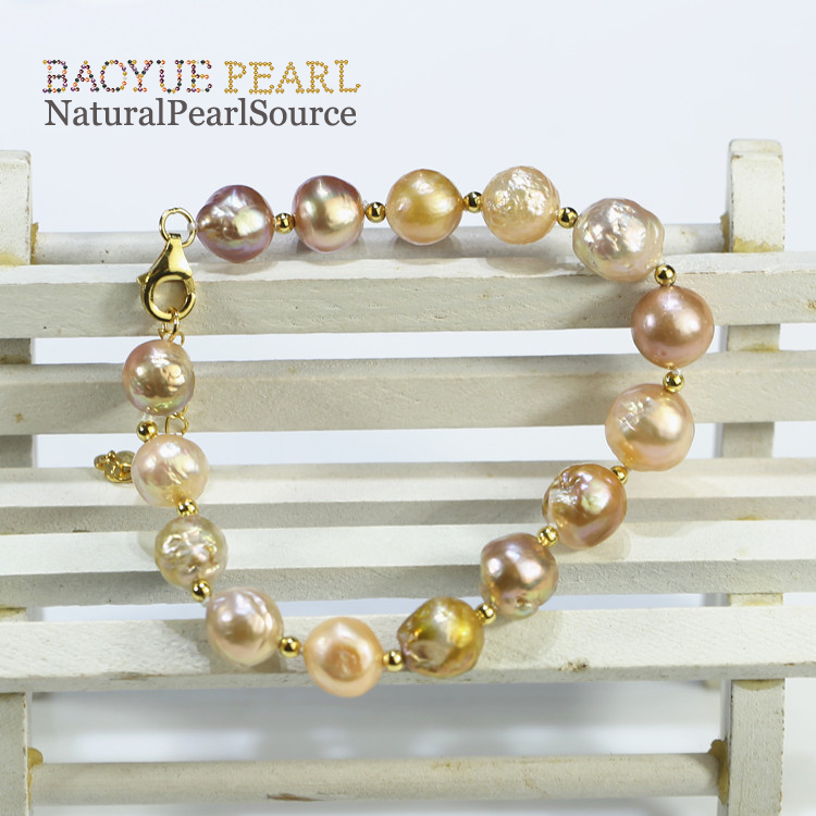 baroque Pearl Bracelets for Women Fine Jewelry Freshwater Natural Real Pearl Bracelet.