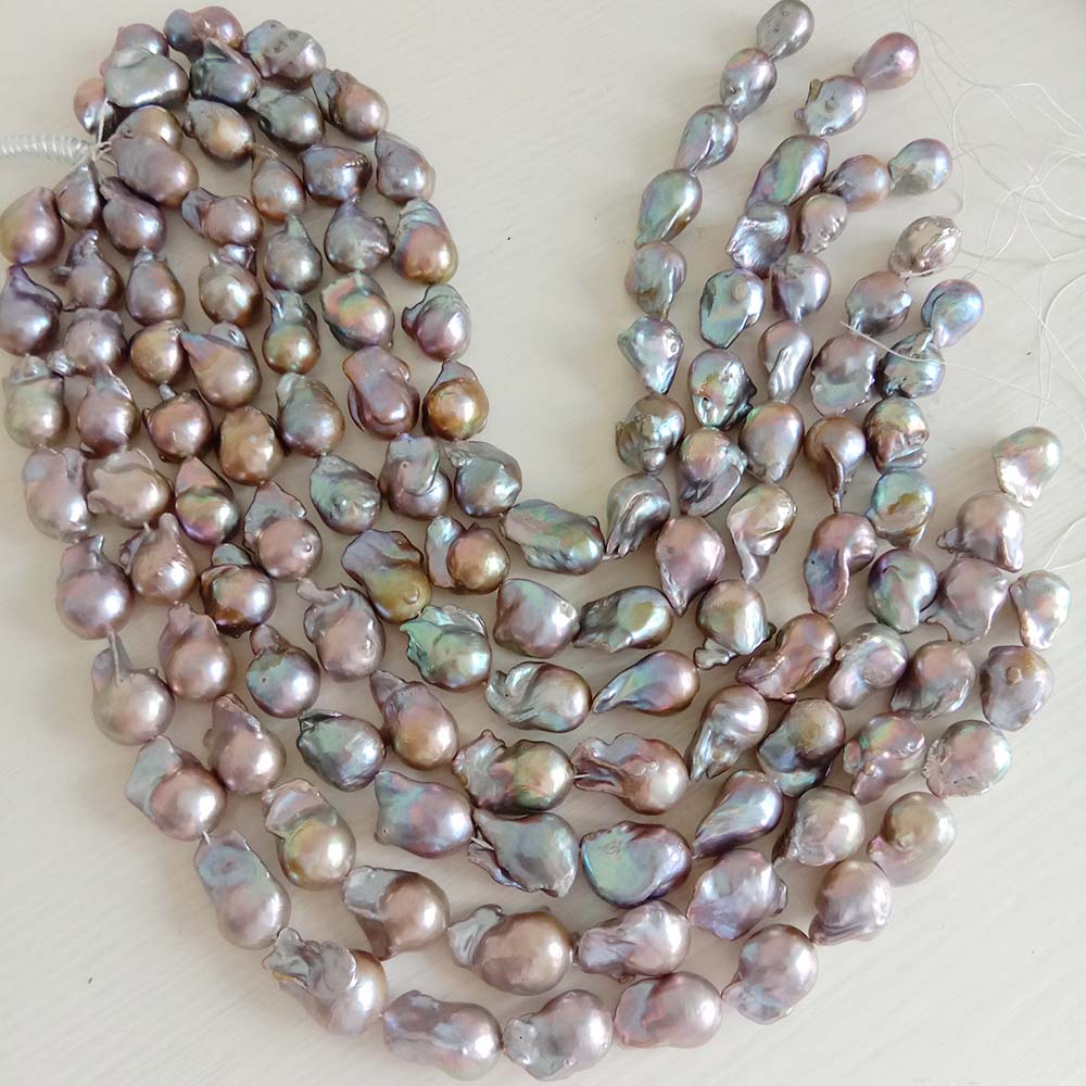15-22 mm Baroque Pearls beads,Nature freshwater loose pearl with baroque shape, BIG VIOLET BAROQUE shape pearl.