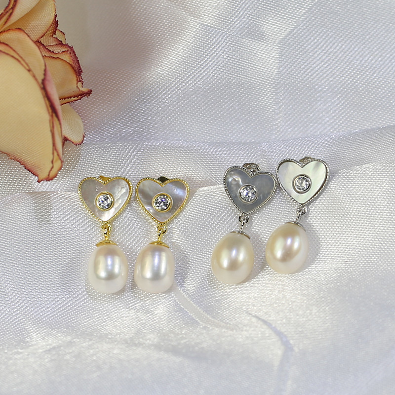 8mm Customized Earrings Jewelry Customized freshwater pearl Earrings Freshwater Pearl Earrings wholesale