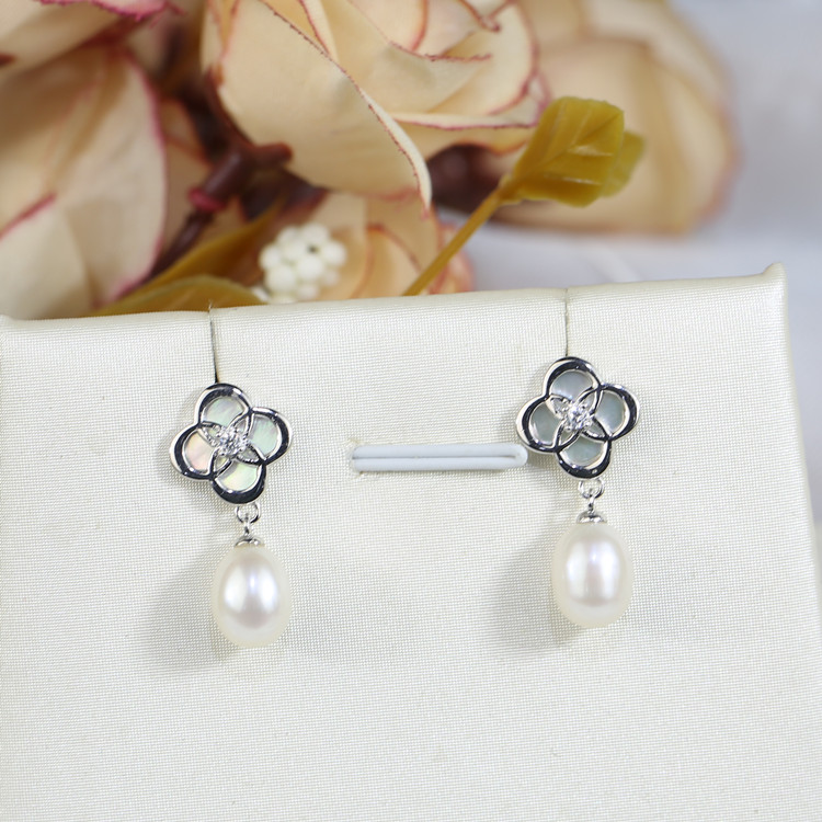  8mm Drop earrings wholesale Freshwater Pearl Earring Women Stylish Stud Earrings Freshwater Natural Pearl Earrings wholesale