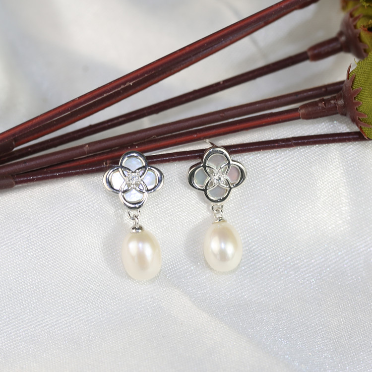  8mm Drop earrings wholesale Freshwater Pearl Earring Women Stylish Stud Earrings Freshwater Natural Pearl Earrings wholesale