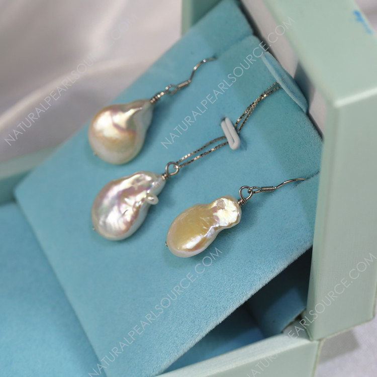 12-13mm drop freshwater pearl set Set Freshwater pearl jewelry set wholesale.