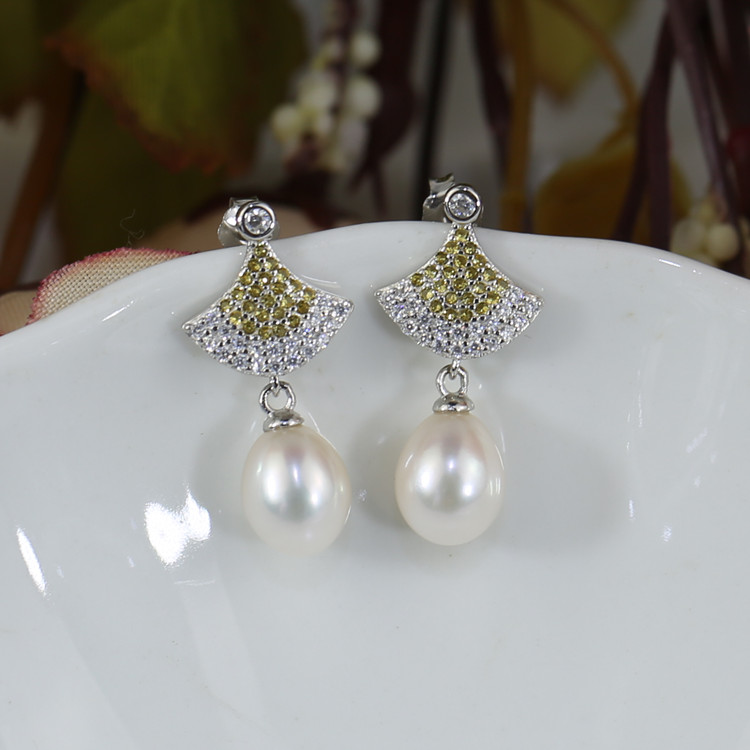 Earring Factory Wholesale High Luster Real Freshwater Natural Pearl Earrings With Low Price