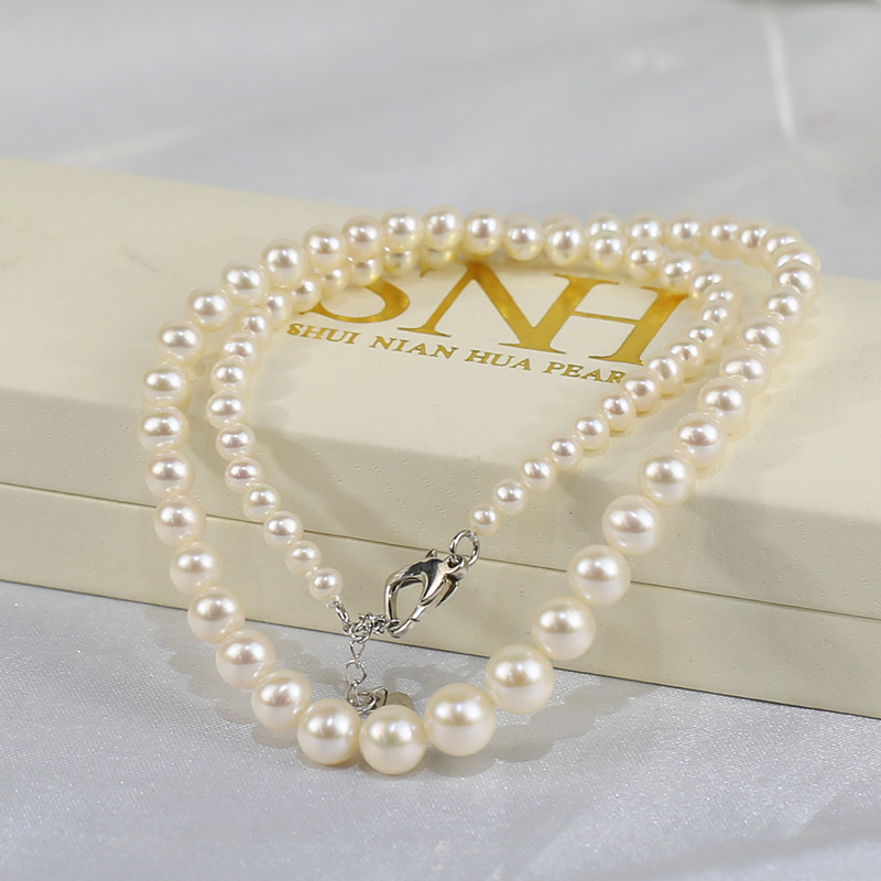 4-9mm Freshwater Baroque Pearl Choker Necklace for Women freshwater pearl necklace wholesale
