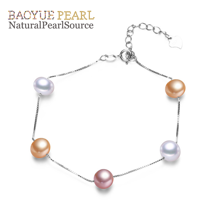 8mm AA freshwater pearl bracelet Wholesale real pearl jewelry freshwater pearl bracelet for women cultured natural real pearl jewelry bracelets