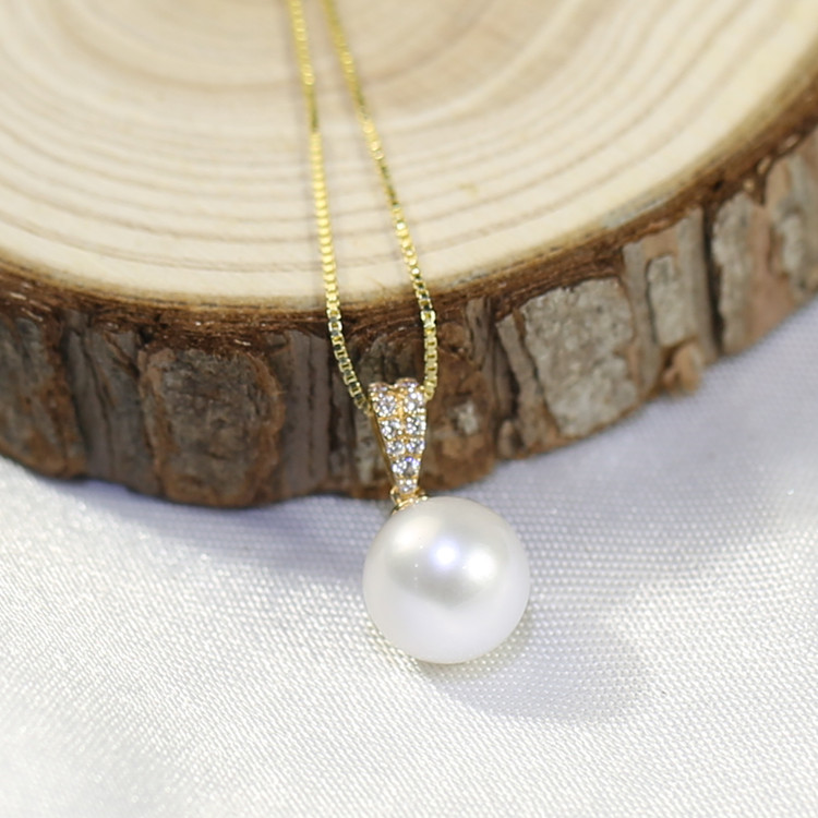8-8.5mm 18K pure freshwater pearl jewelry necklace freshwater pearl necklace wholesale necklace freshwater pearl necklace wholesale