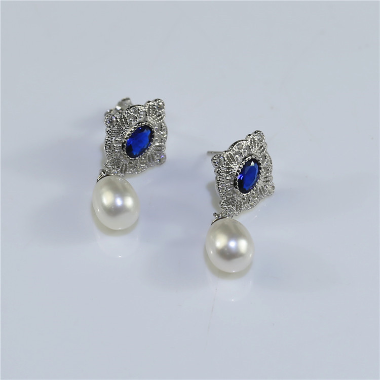 8 mm Gold Pearls earrings freshwater pearl earrings Custom Freshwater Pearl Earrings wholesale pearls manufacturer
