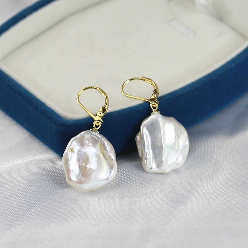 13-15mm keshi earring saltwater pearl earrings women pearl earrings wholesale