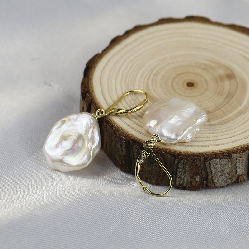 13-15mm keshi earring saltwater pearl earrings women pearl earrings wholesale
