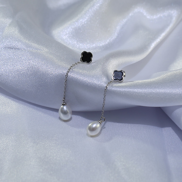 8 mm Long Pearls earrings freshwater pearl earrings wholesale Freshwater Pearl Earrings real manufacturer