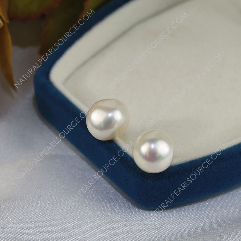 925 SILVER Pearl jewelry set ,12mm big baroque freshwater pearl set Freshwater pearl jewelry set wholesale.