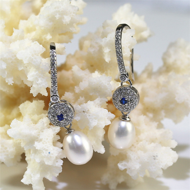 8 mm Pearls Drop earrings wholesale freshwater pearl earrings Custom Freshwater Pearl Earrings wholesale pearls manufacturer