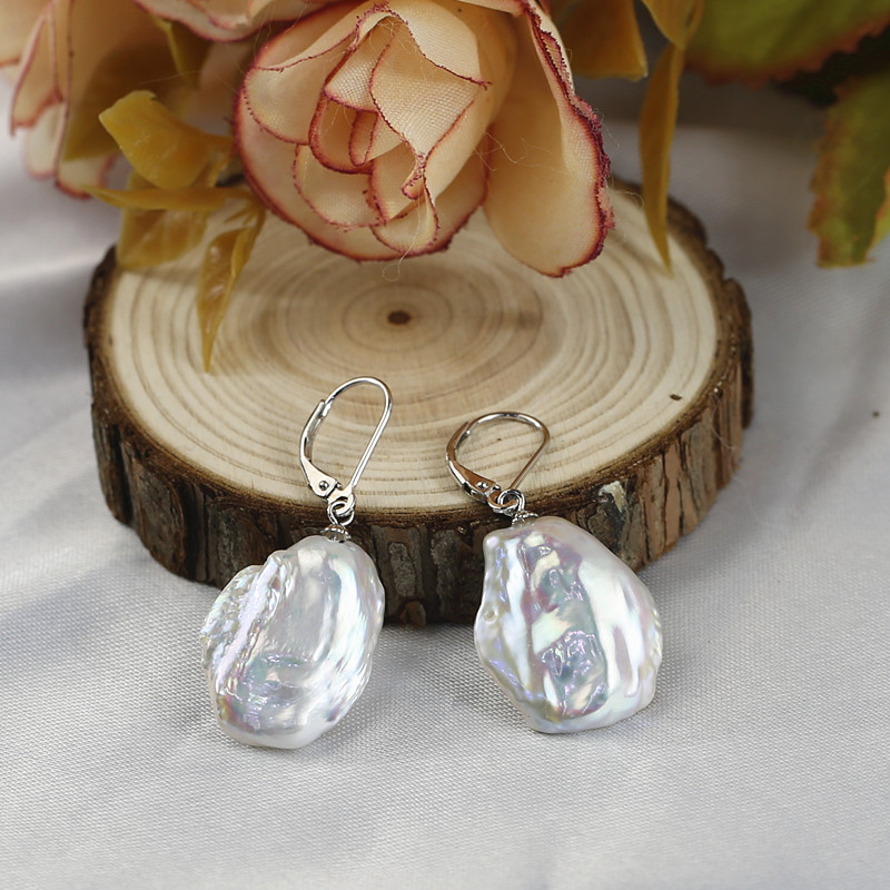13-15mm Saltwater pearl earrings keshi earring  women pearl earrings wholesale