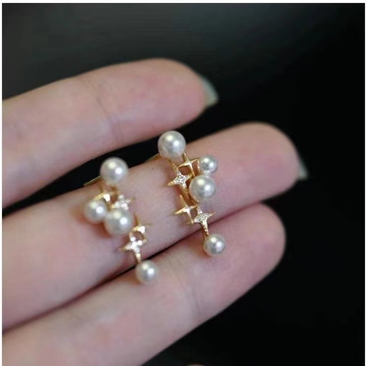 Small Button pearls earrings 14k gold plated real freshwater pearl earrings Freshwater pearl earrings wholesale