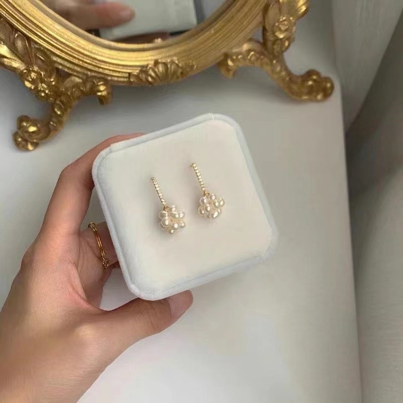 White pearl earrings freshwater pearl Freshwater pearl earrings wholesale