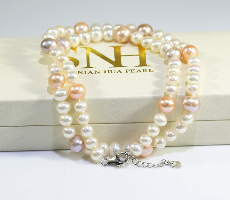 5-8mm customised pearl beads necklace Freshwater pearl necklace jewelry freshwater pearl necklace wholesale