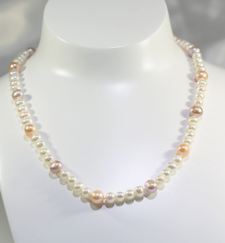 5-8mm customised pearl beads necklace Freshwater pearl necklace jewelry freshwater pearl necklace wholesale