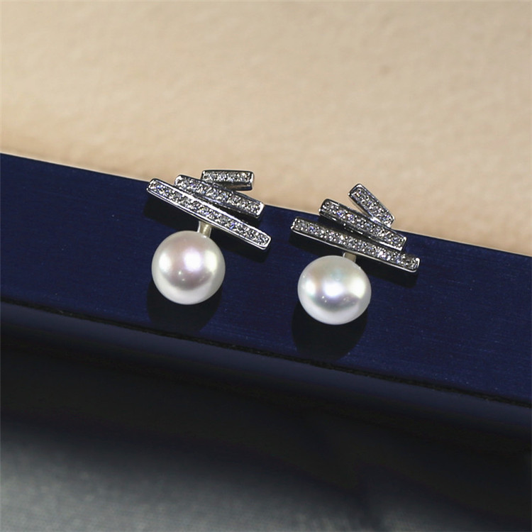 9 mm edison Pearls earrings Freshwater Pearl Earrings real manufacturer freshwater pearl earrings wholesale