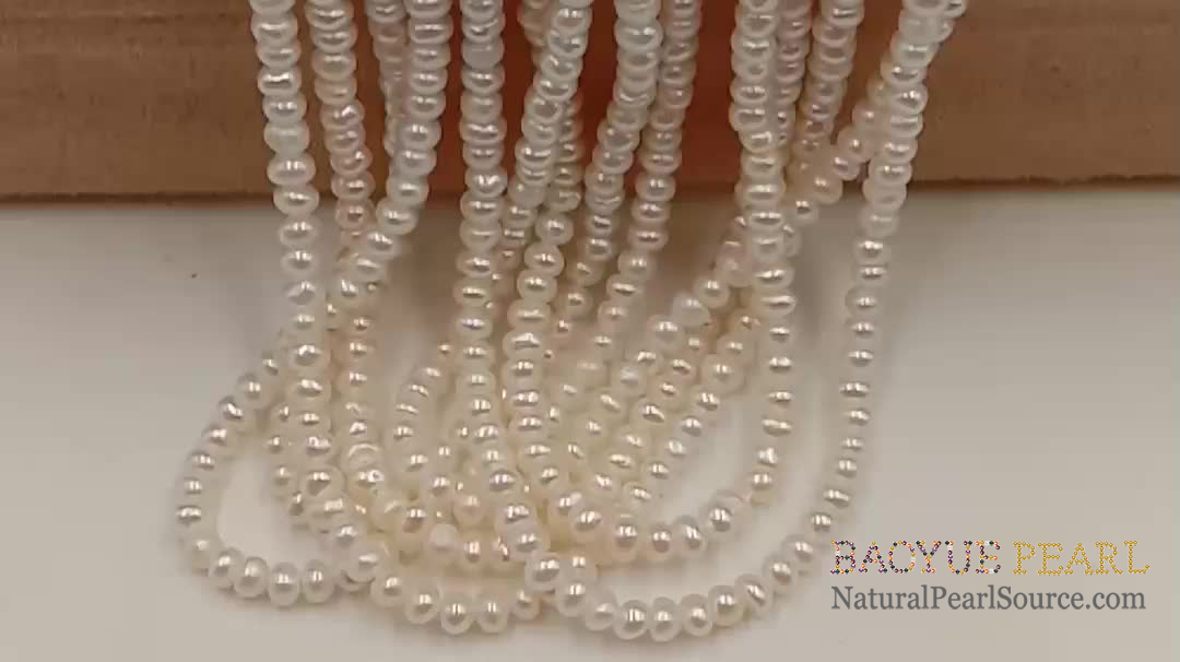 2 -3 mm freshwater pearl loose strand wholesale freshwater pearls supplier