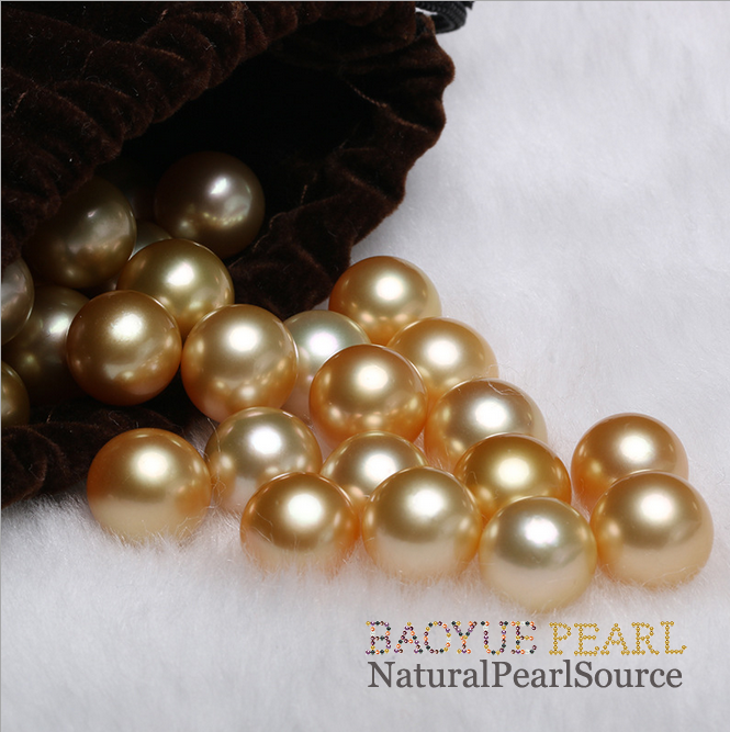 11-12mm AAA loose genuine natural south sea pearl natural thick golden south sea pearls wholesale