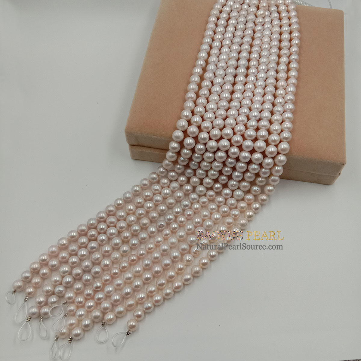 9-11 mm freshwater pearl wholesale 16 inch white round loose freshwater pearls in strand