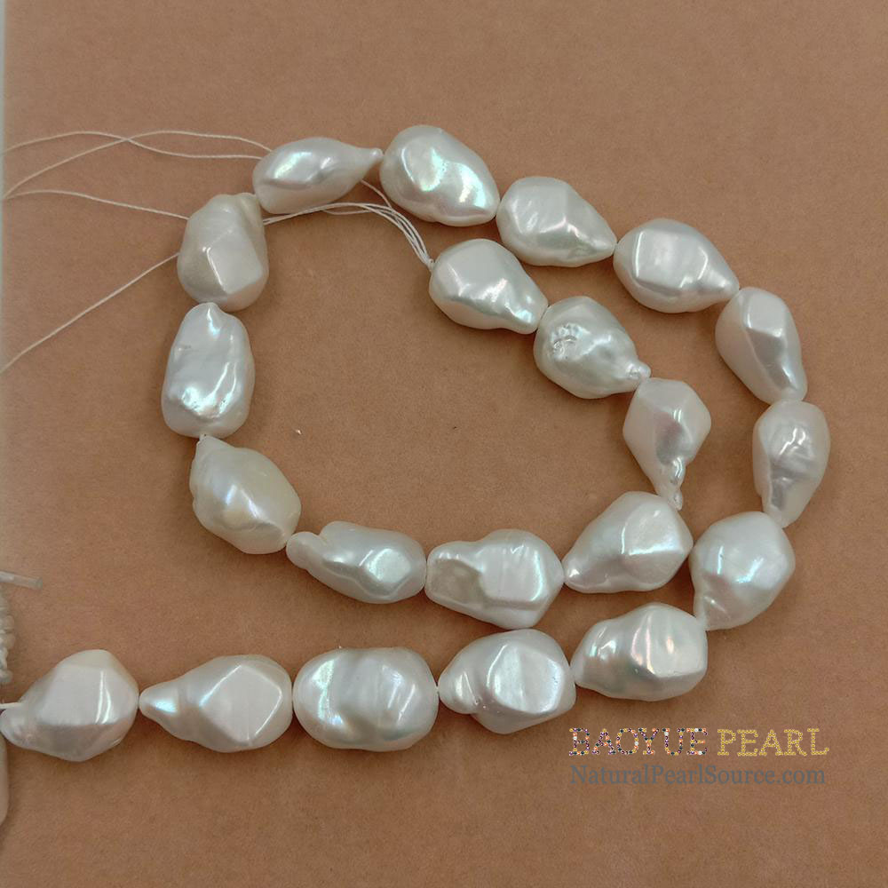 Baroque pearls wholesale natural pearl, 20-45 mm big baroque loose freshwater pearl in strand