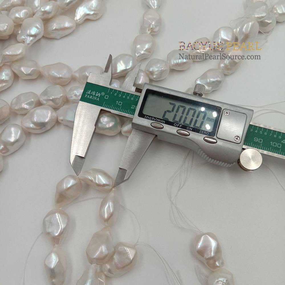 AAA natural baroque pearl ,14x20 mm big baroque shape pearl loose freshwater pearl in strand