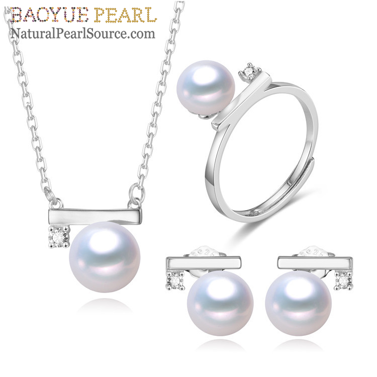 8mm near round 3A white indian jewellery high quality pearl stone.