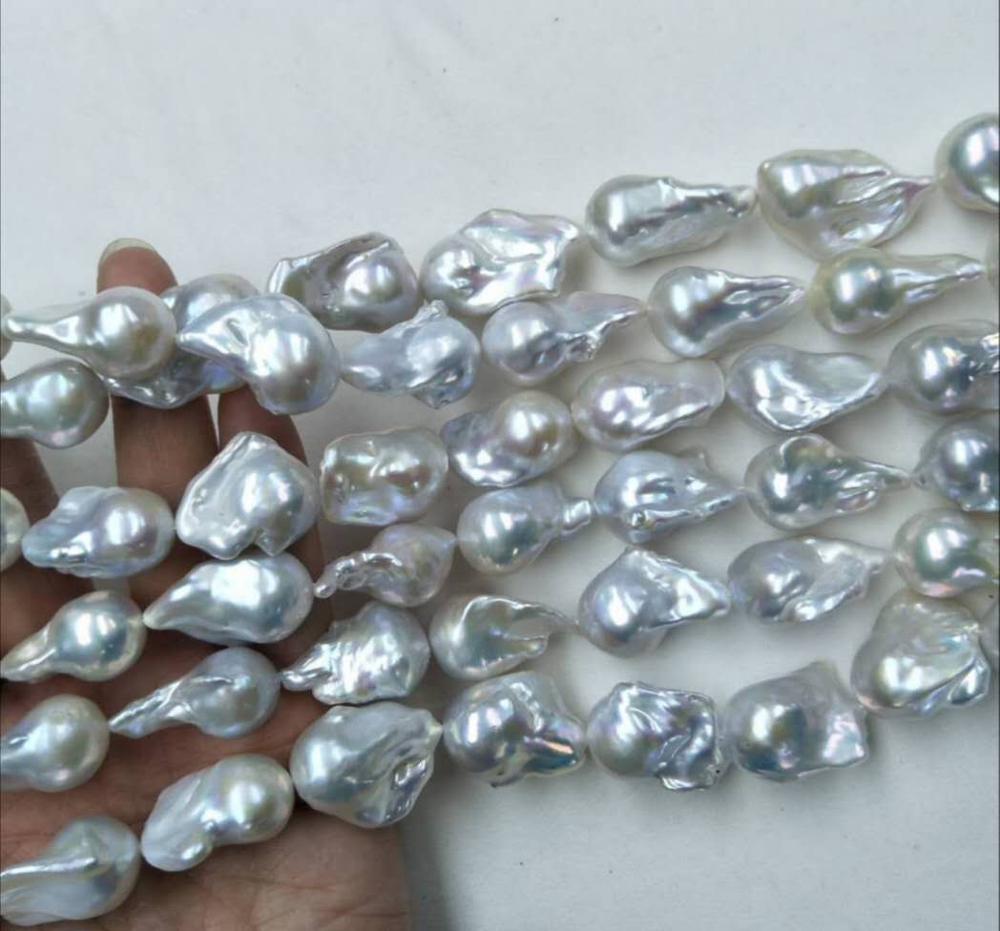 16mm baroque freshwater pearl wholesale loose pearls strand fireball pearl strand natural pearls for making jewelry