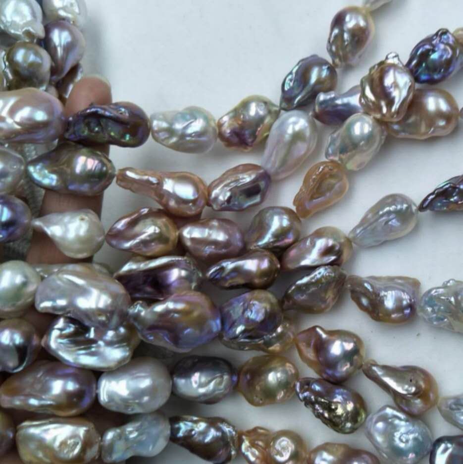 16mm baroque freshwater pearl wholesale loose pearls strand fireball pearl strand natural pearls for making jewelry