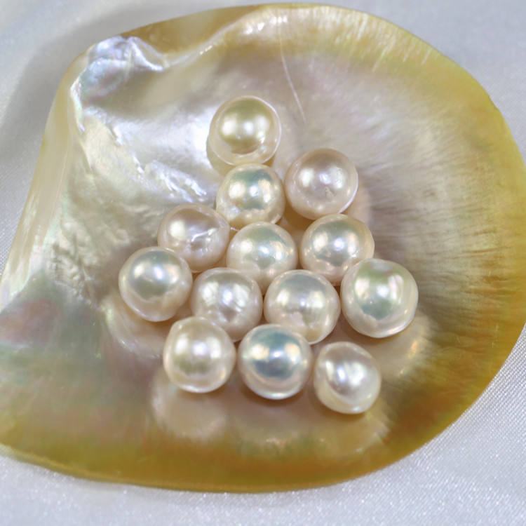  Baroque loose pearls wholesale 12-13mm white color large big size baroque shape top grade 3A irregular pearl freshwater natural loose pearls no holes