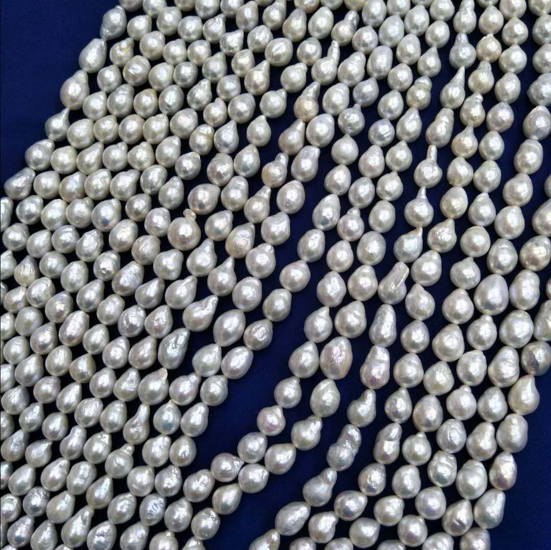 10-12mm baroque pearl strand loose pearls baroque pearl necklace for making jewelry