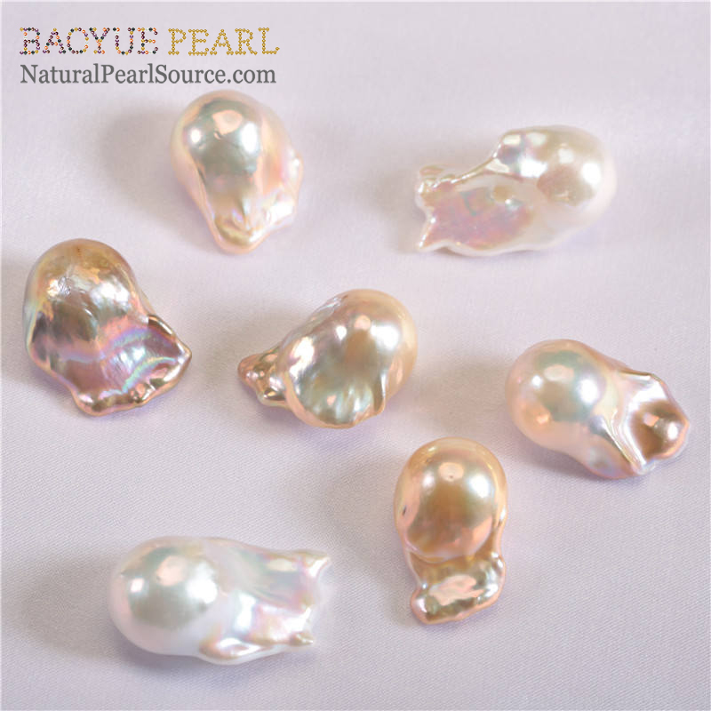 15x20mm Big size baroque pearls nucleated fireball loose pearl bead natural baroque irregular freshwater pearl wholesale