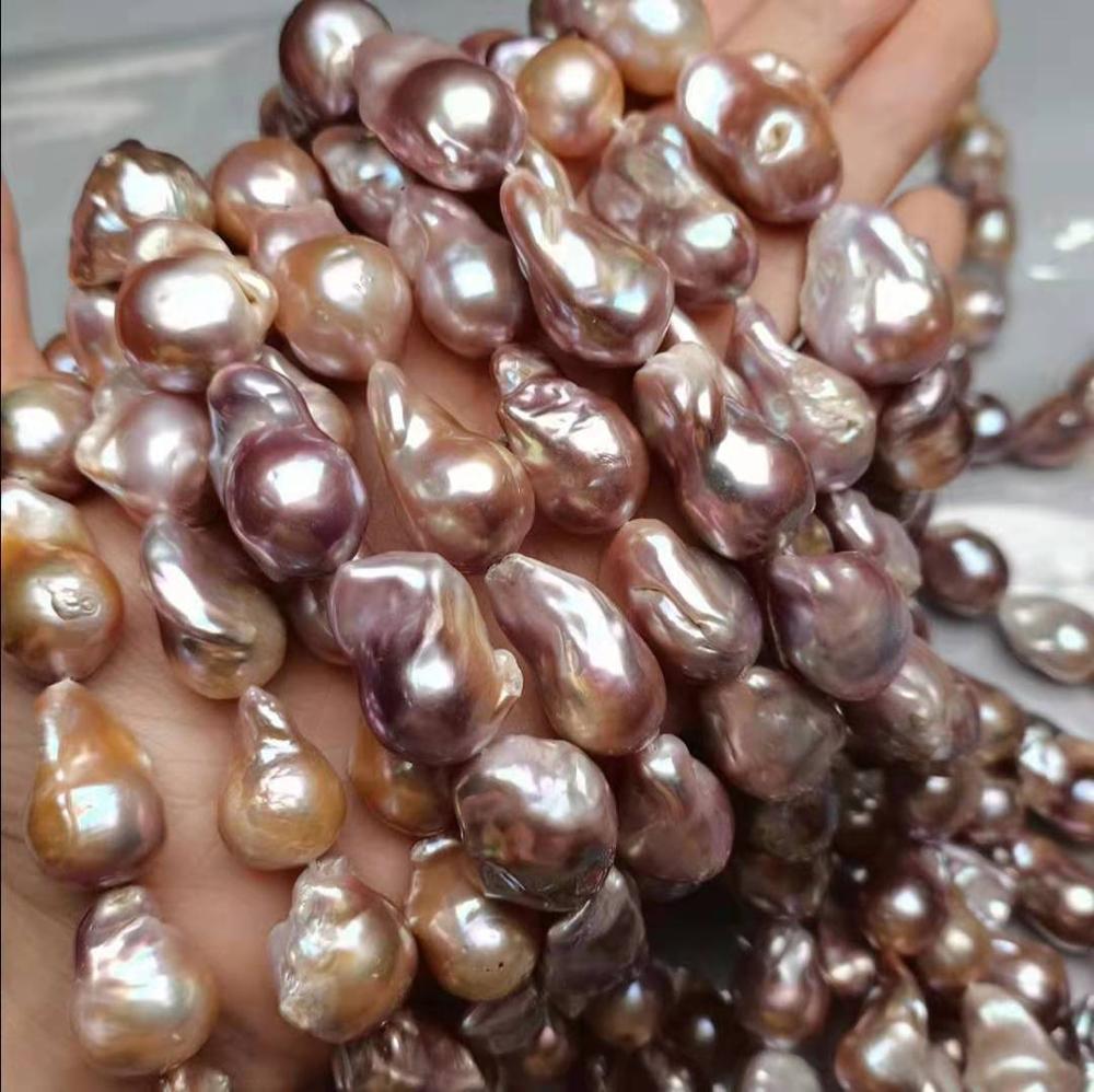 14-16mm Chinese Cultured Baroque Freshwater Pearl Strand for Jewelry Making
