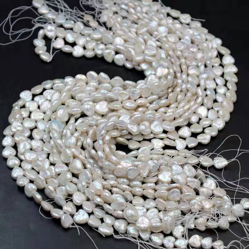 Chinese Cultured Baroque Heart Shape Freshwater Pearl Strand for Jewelry Making